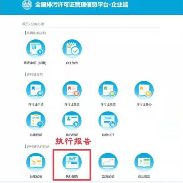 排污許可證執行報告類型